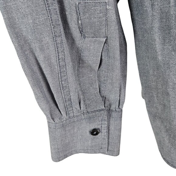 Vintage Gitano Mens Gray Button-Up Dress Casual Shirt M Career Everyday Classic - Picture 6 of 8